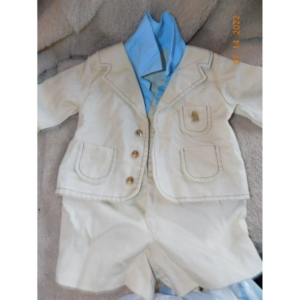 Vintage baby boy suit and boy's vest